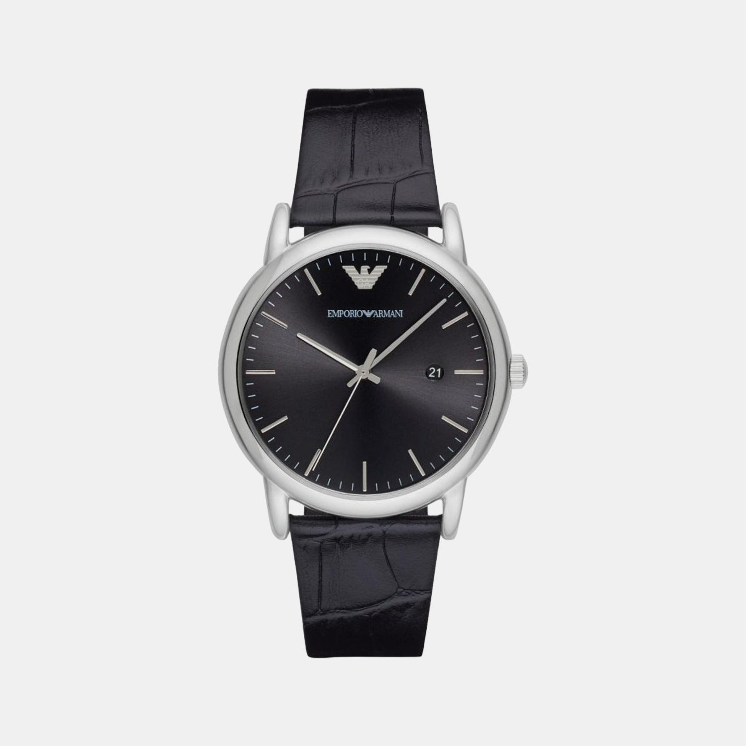 Luigi Men Quartz Black Dial Analog Leather Watch AR2500
