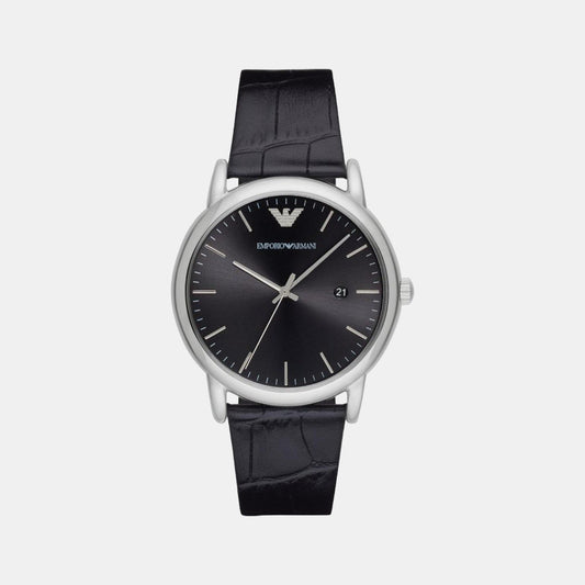 Luigi Men Quartz Black Dial Analog Leather Watch AR2500