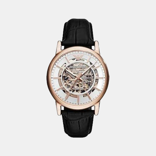 Luigi Men Automatic Silver Dial Analog Leather Watch AR60007
