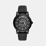 Luigi Men Automatic Black Dial Chronograph Leather Watch AR60008