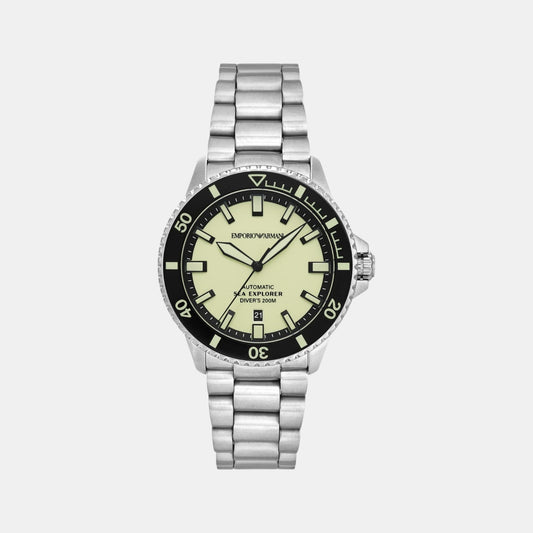 Sea Explorer Men Mechanical Yellow Dial Analog Stainless Steel Watch AR60083