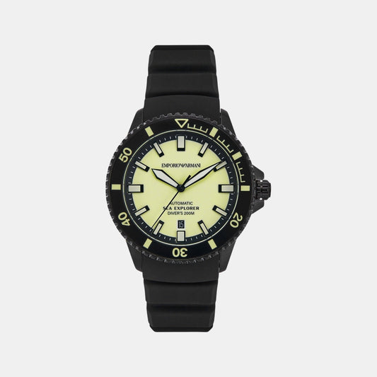 Sea Explorer Men Mechanical Yellow Dial Analog Silicone Watch AR60085