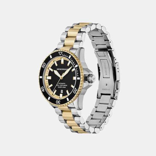 Sea Explorer Men Automatic Black Dial Analog Stainless Steel Watch AR60089