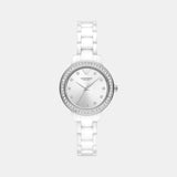 Cleo Women Quartz Silver Dial Analog Ceramic Watch AR70013