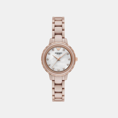 Women Quartz Green Dial Analog Ceramic Watch AR70018