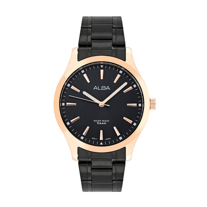 ARX006X1 Black+ Gold Metallic Strap Watch
