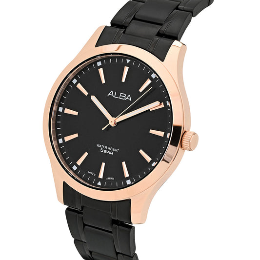 ARX006X1 Black+ Gold Metallic Strap Watch