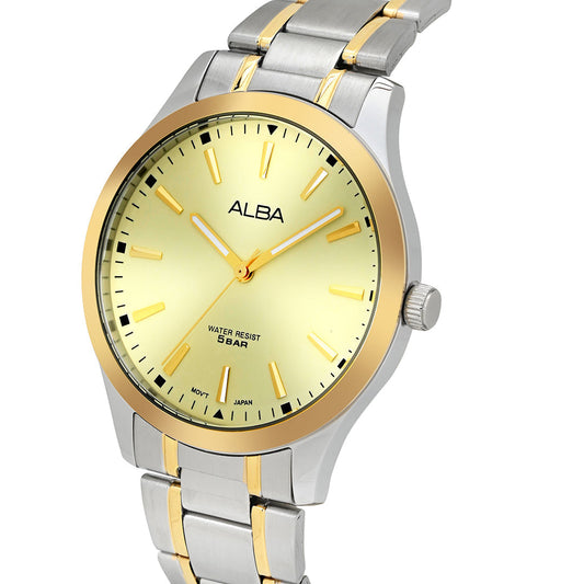 Alba ARX020X1 Dual Tone Metallic Strap Watch