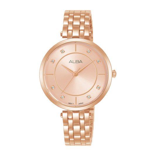 Alba ARX074X1 Gold+Silver Strap Silver White Ladies