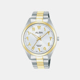 Men Quartz White Dial Analog Stainless Steel Watch ARX158X1