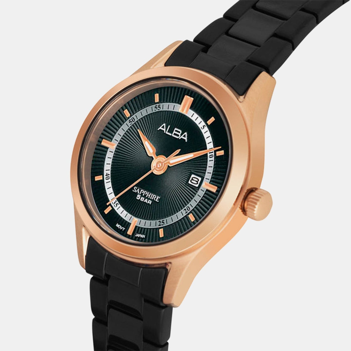 Men Quartz Black Dial Analog Stainless Steel Watch AS9R10X1