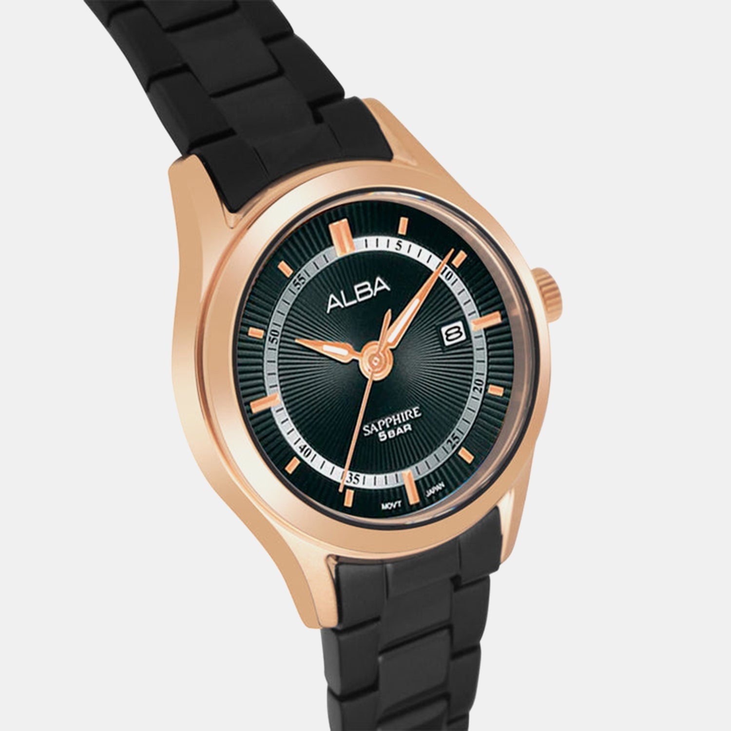 Men Quartz Black Dial Analog Stainless Steel Watch AS9R10X1