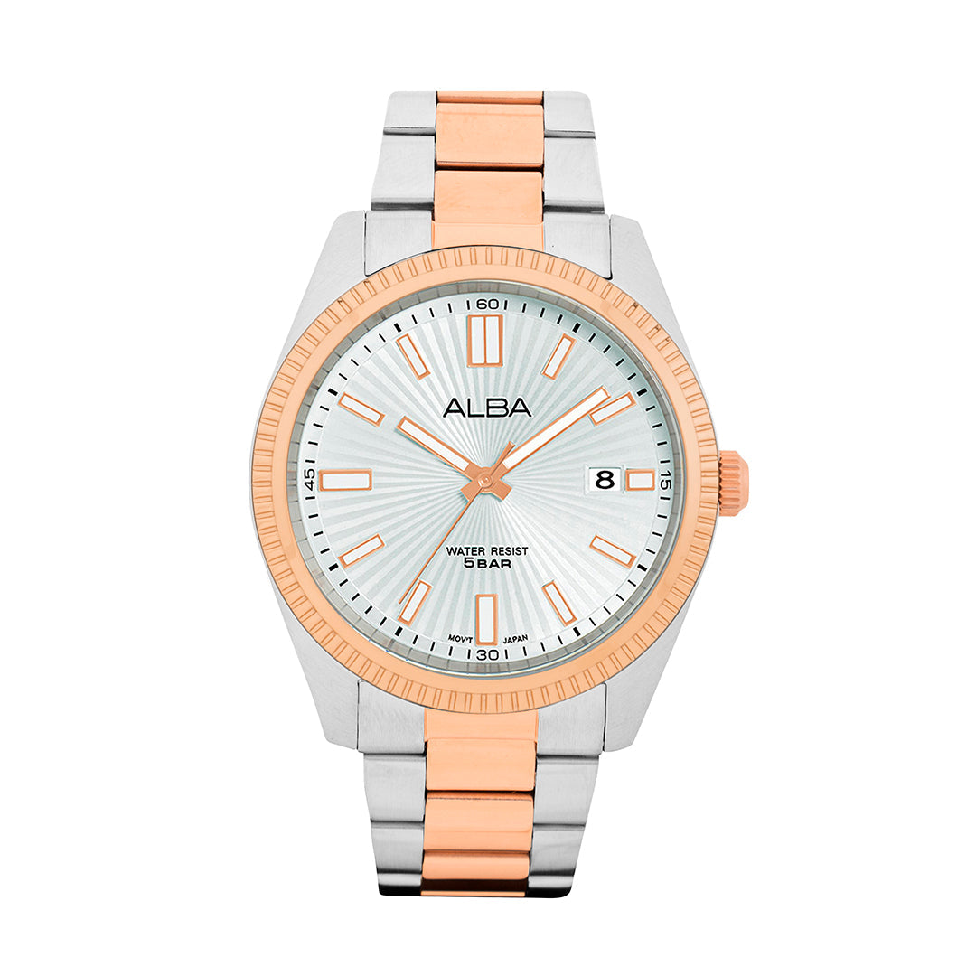 AS9S62X1 Silver White Patterned Dial Watch