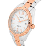 AS9S62X1 Silver White Patterned Dial Watch