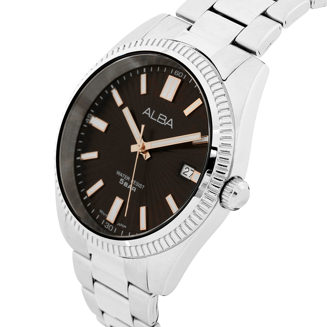 AS9S65X1 Brown Textured Dial Watch