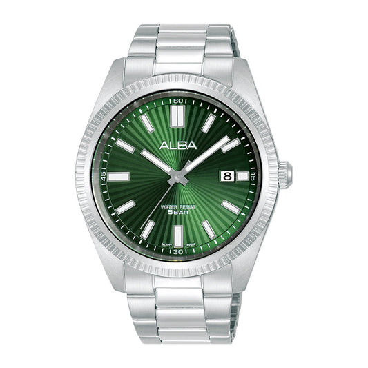 Alba AS9S67X1 Emerald Green Textured Dial Watch