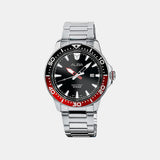 Men Quartz Black Dial Analog Stainless Steel Watch AS9T99X1