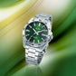 Active Men Quartz Green Dial Analog Stainless Steel Watch AS9V43X1