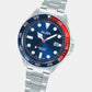 Active Men Quartz Blue Dial Analog Stainless Steel Watch AS9V53X1