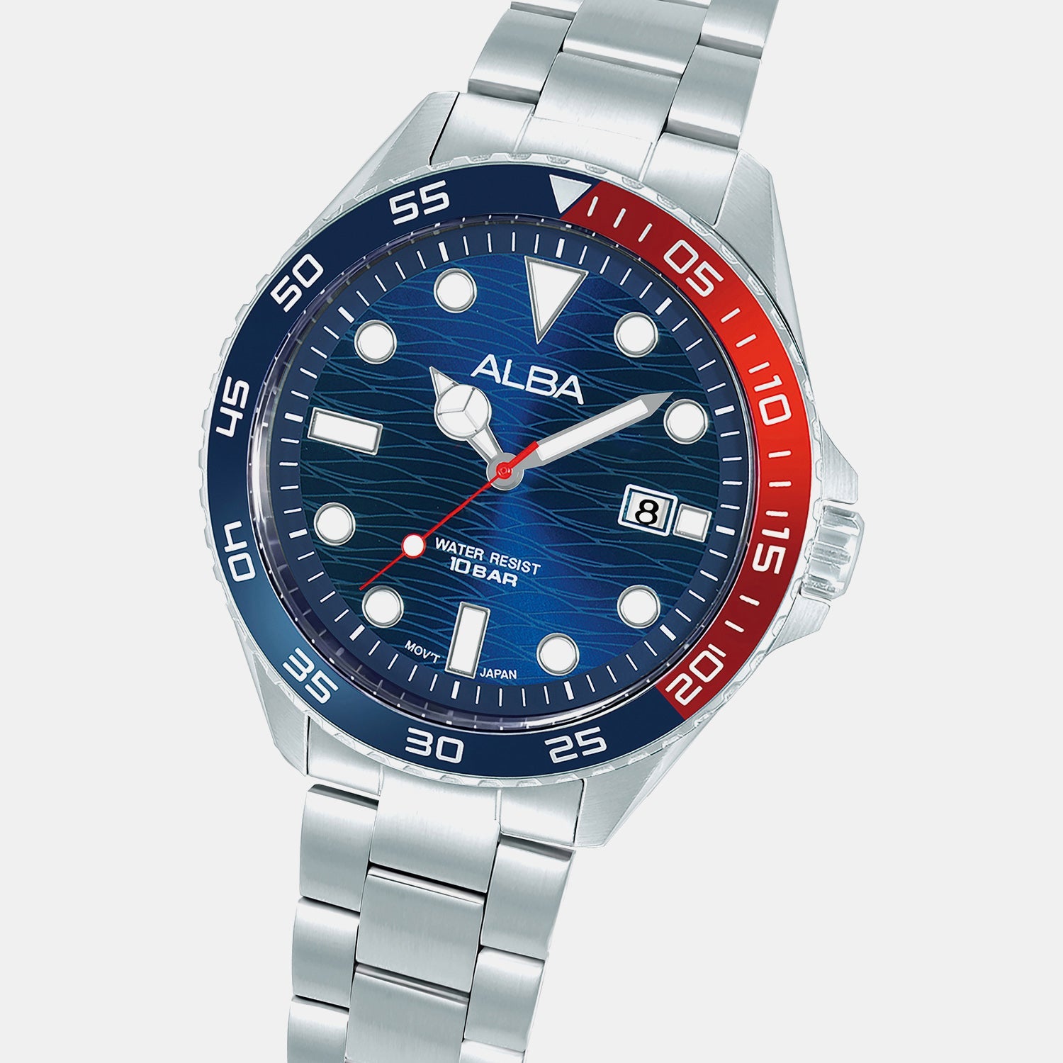Active Men Quartz Blue Dial Analog Stainless Steel Watch AS9V53X1