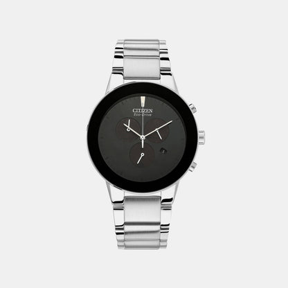 Axiom Men Quartz Black Dial Chronograph Stainless Steel Watch AT2240-51E