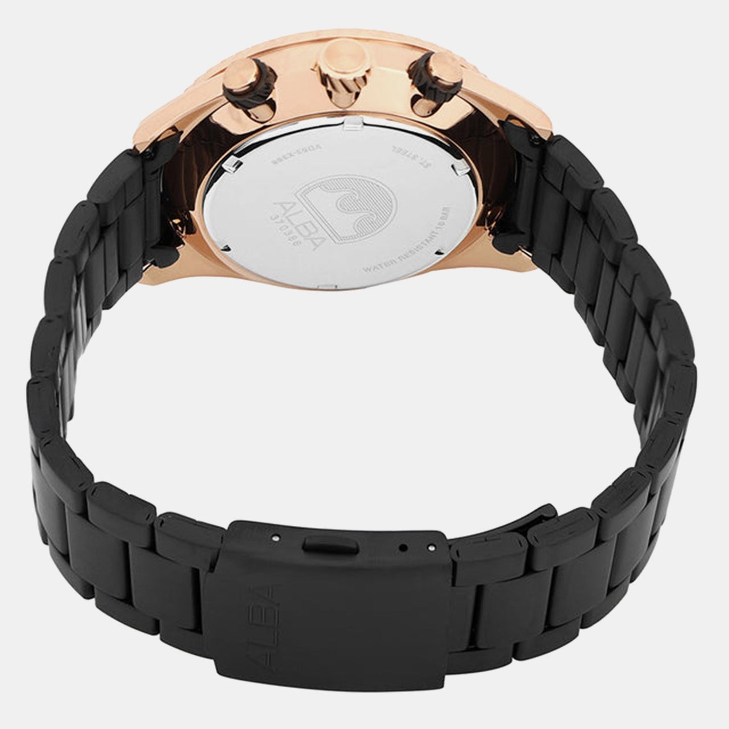 Signa Men Quartz Black Dial Chronograph Stainless Steel Watch AT3H80X1