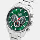 Signa Men Quartz Green Dial Multi-function Stainless Steel Watch AT3J13X1