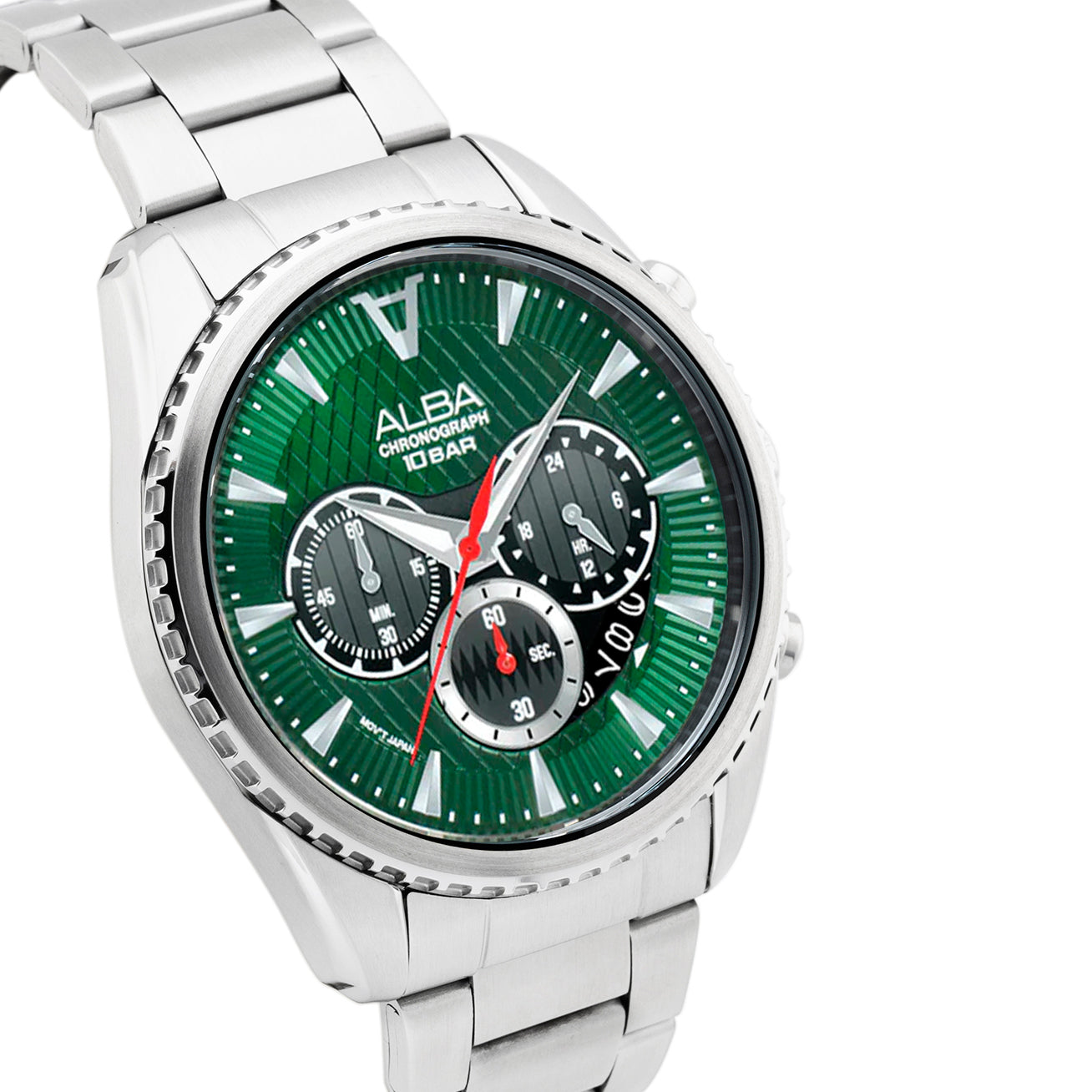 AT3J13X1 Green Textured Dial Chronograph Watch