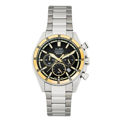 Alba AT3J19X1 Midnight Black Dial Chronograph