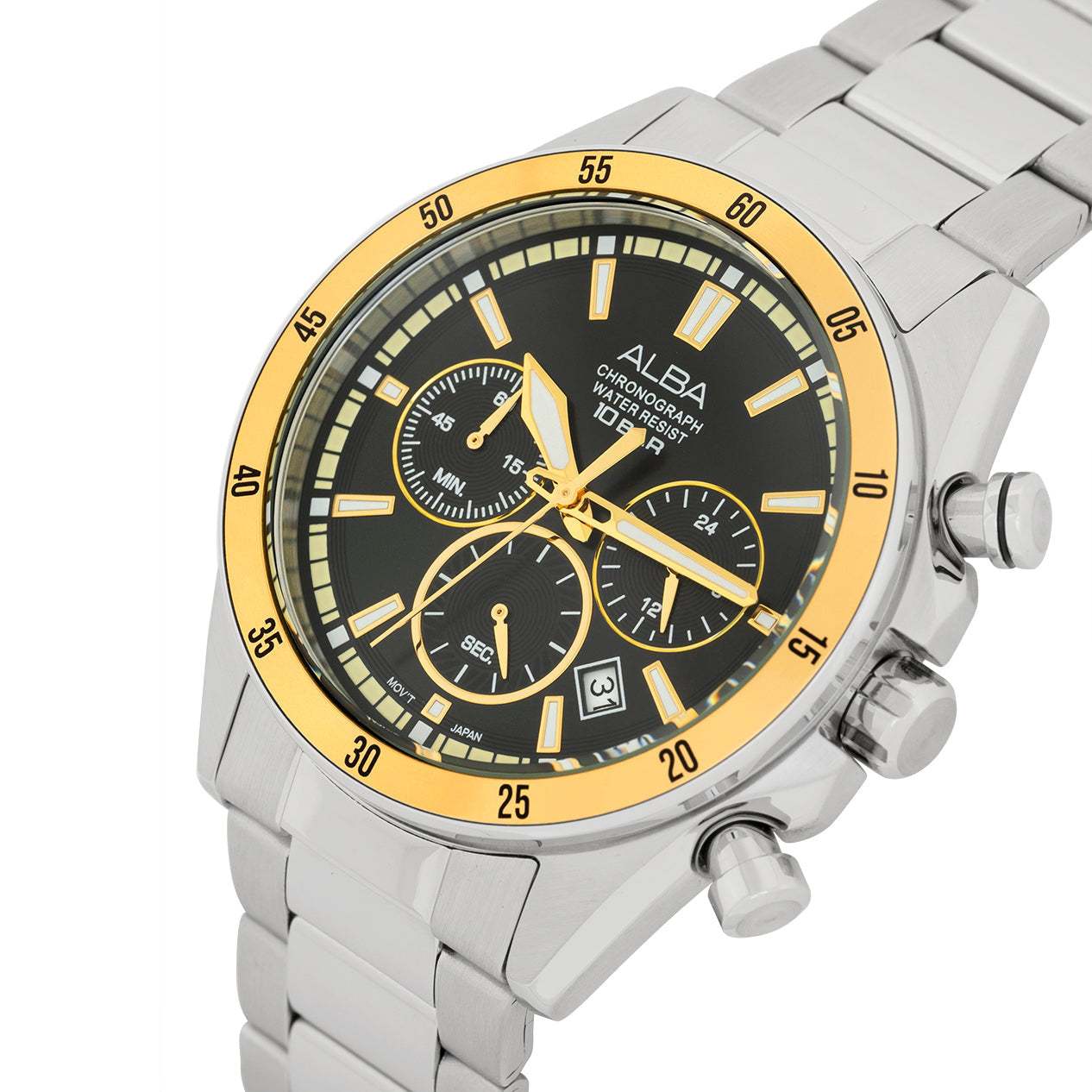 Alba AT3J19X1 Midnight Black Dial Chronograph