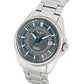 AU4033X1 Black Skeleton Dial Watch with Blue Hands