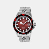 Men Automatic Burgundy Dial Analog Stainless Steel Watch AU4055X1