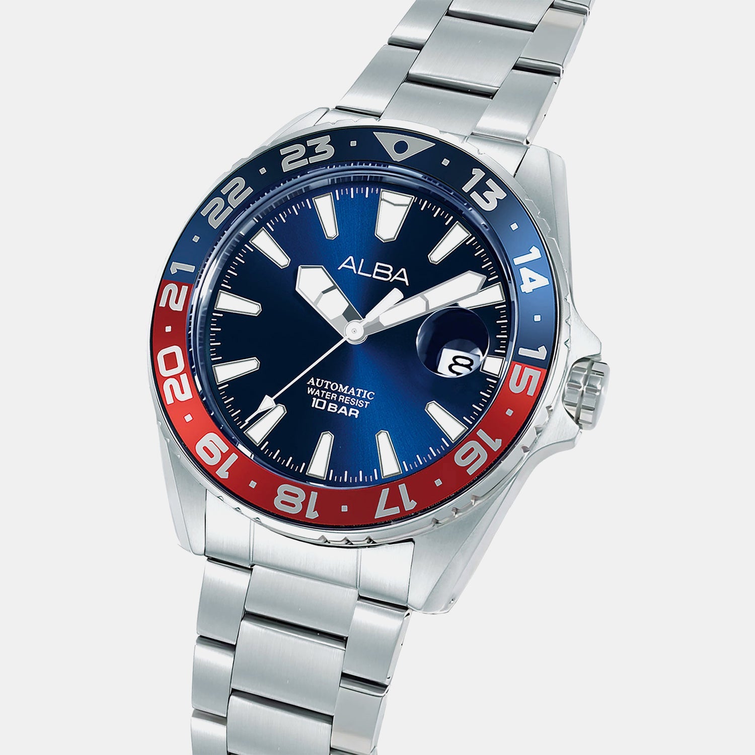 Mechanical Men Automatic Blue Dial Analog Stainless Steel Watch AU4067X1