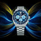 Men Quartz Blue Dial Chronograph Stainless Steel Watch AU5023X2