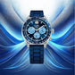 Men Quartz Blue Dial Chronograph Stainless Steel Watch AU5023X2