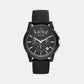 Outerbanks Men Quartz Black Dial Chronograph Silicone Watch AX1326