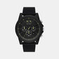 Outerbanks Men Quartz Black Dial Chronograph Silicone Watch AX1344
