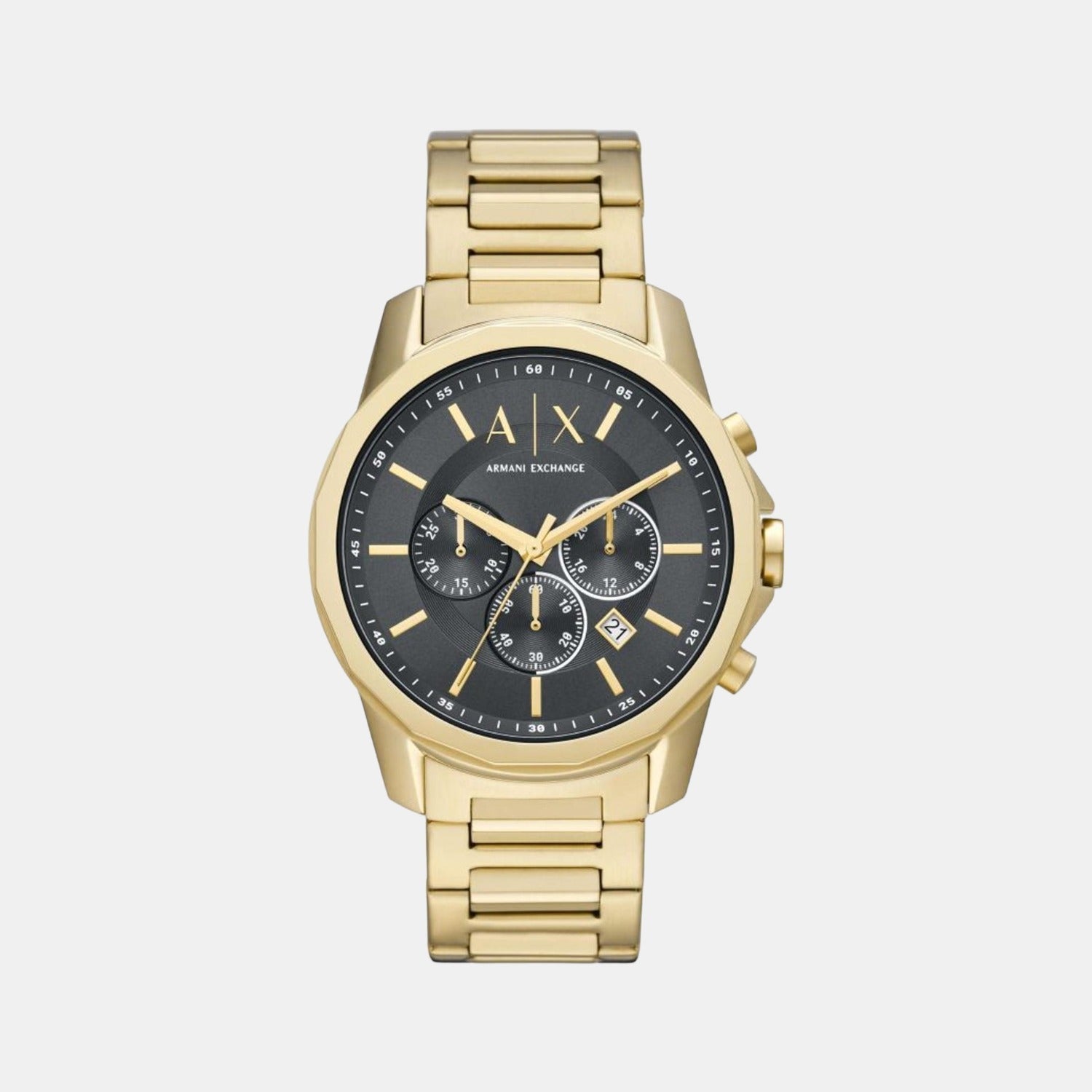 Banks Men Quartz Grey Dial Chronograph Mesh Watch AX1721