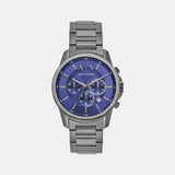 Na Men Quartz Blue Dial Chronograph Stainless Steel Watch AX1731