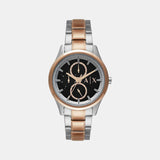 Dante Men Quartz Black Dial Multi-Function Stainless Steel Watch AX1882