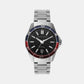 Spencer Men Quartz Black Dial Analog Stainless Steel Watch AX1955
