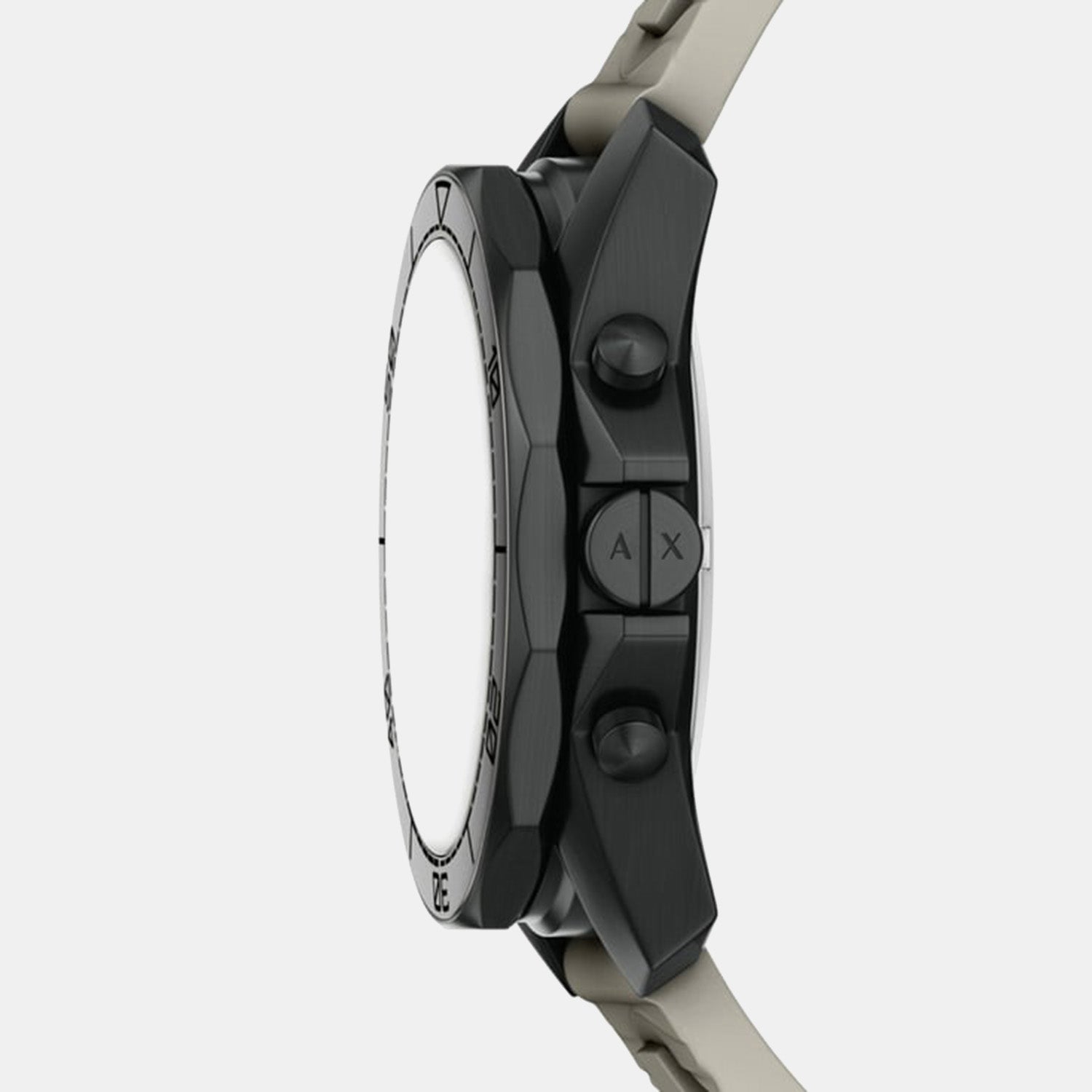 Men Quartz Grey Dial Chronograph Silicone Watch AX1971