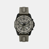 Men Quartz Grey Dial Chronograph Silicone Watch AX1971