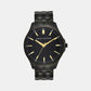 Hampton Men Quartz Black Dial Analog Stainless Steel Watch AX2144