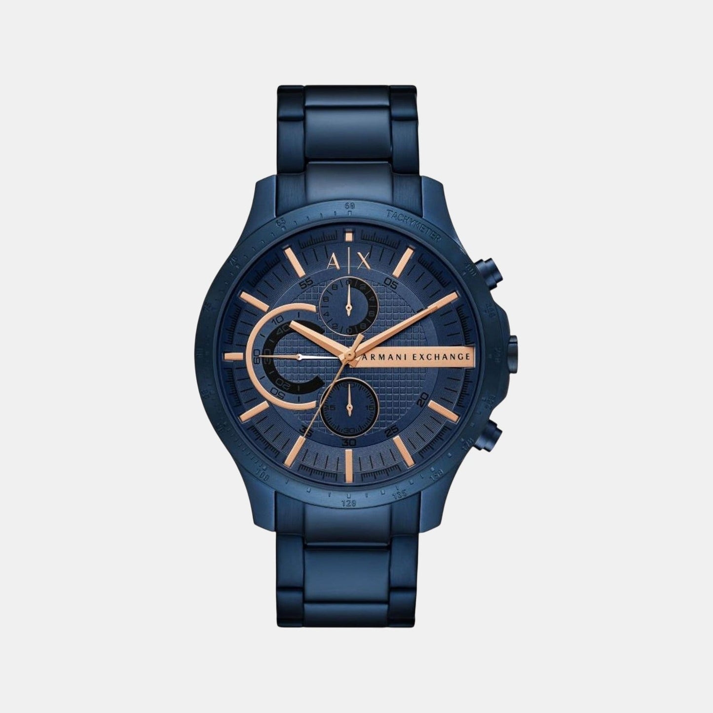 Hampton Men Quartz Blue Dial Chronograph Stainless Steel Watch AX2430