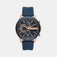 Na Men Quartz Blue Dial Chronograph Silicone Watch AX2440