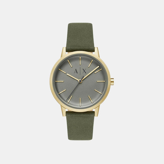 Cayde Men Quartz Green Dial Analog Fabric Watch AX2765