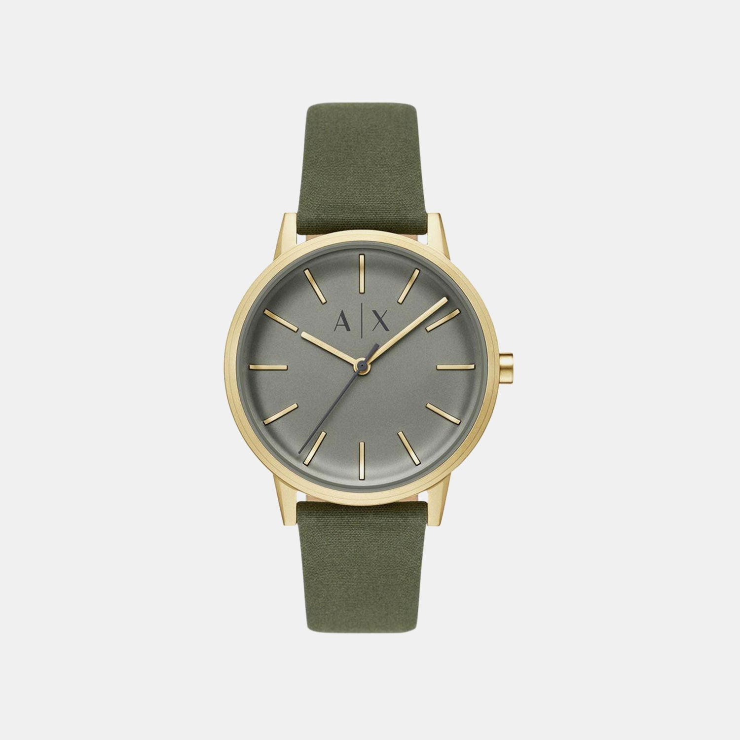 Cayde Men Quartz Green Dial Analog Fabric Watch AX2765