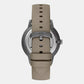 Men Quartz Grey Dial Analog Leather Watch AX2766