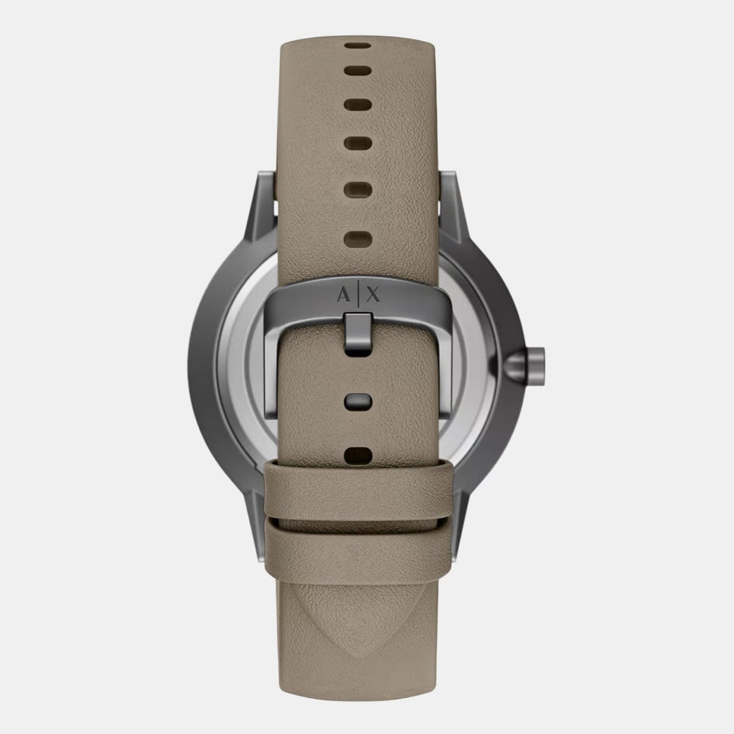 Men Quartz Grey Dial Analog Leather Watch AX2766